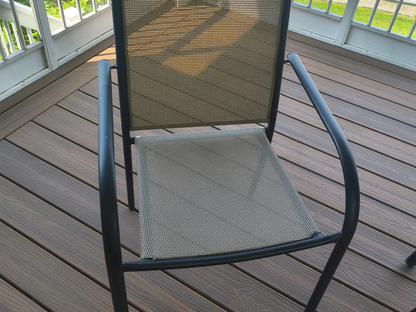 3-Piece Outdoor Patio Bistro Set – Glass-Top Table & 2 Chairs – $100 photo 4
