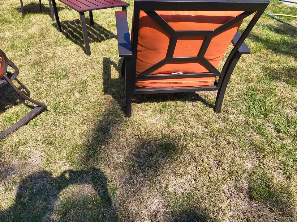 6-Piece Metal Patio Furniture Set with 3 Rocking Chairs photo 7