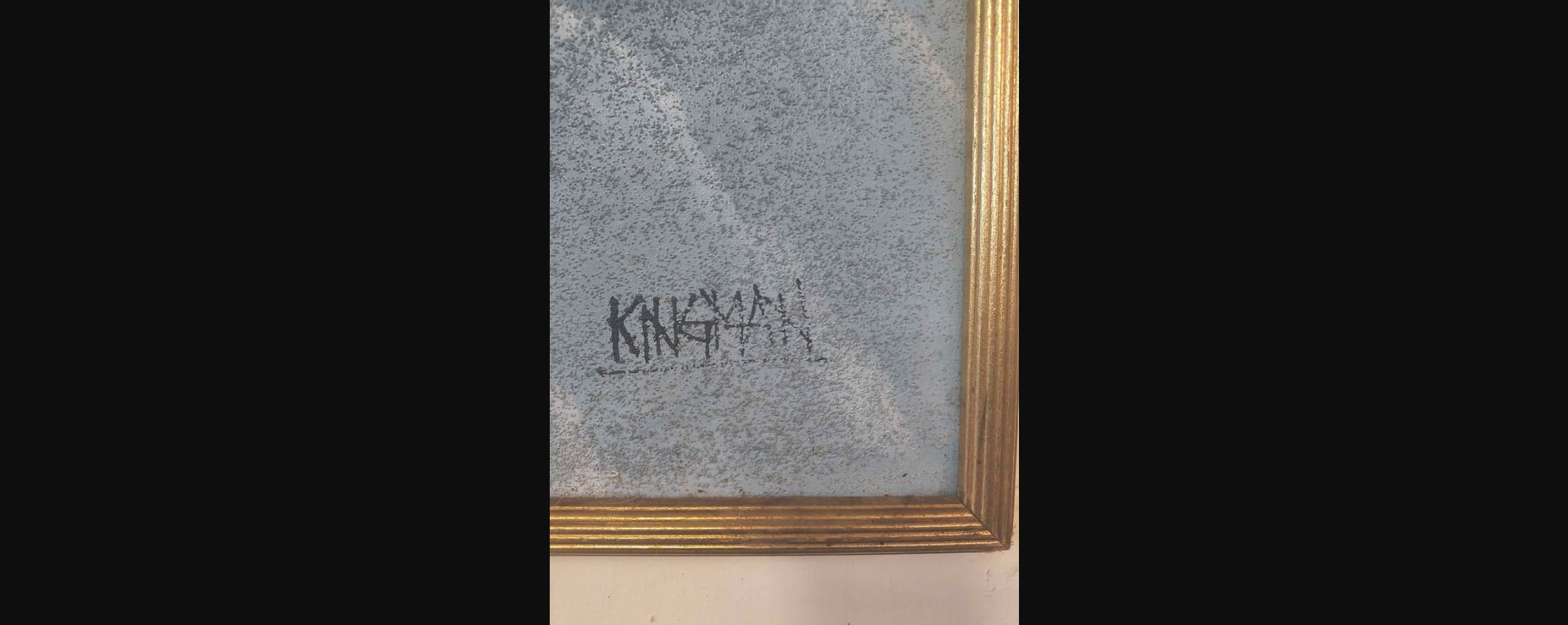 LARGE SIGNED KINGMAN TEXTURED AFRICAN PORTRAIT PAINTING — $175 photo 5