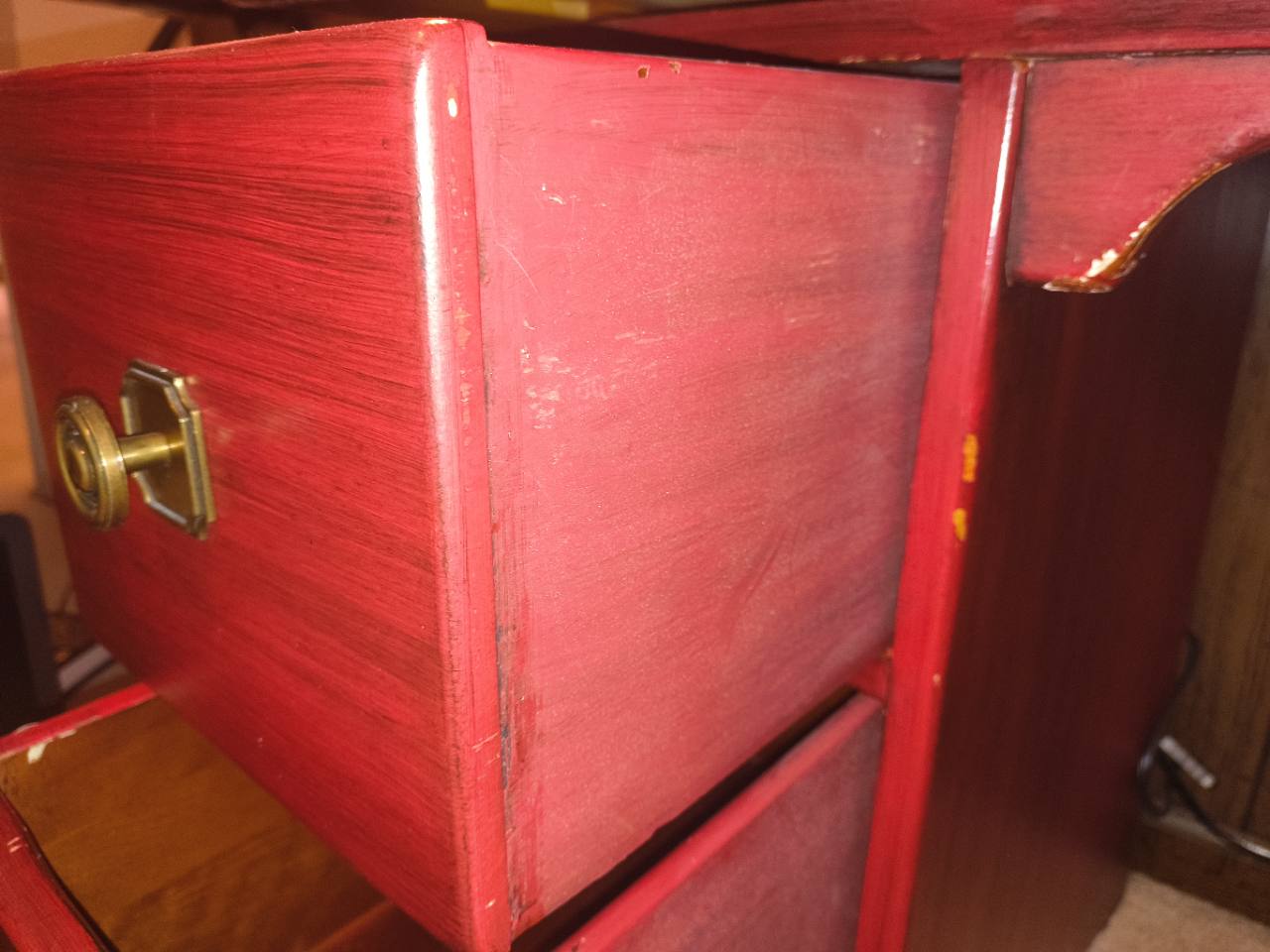 Vintage Cushman Colonial Creations Kneehole Desk – Bennington Vermont photo 2