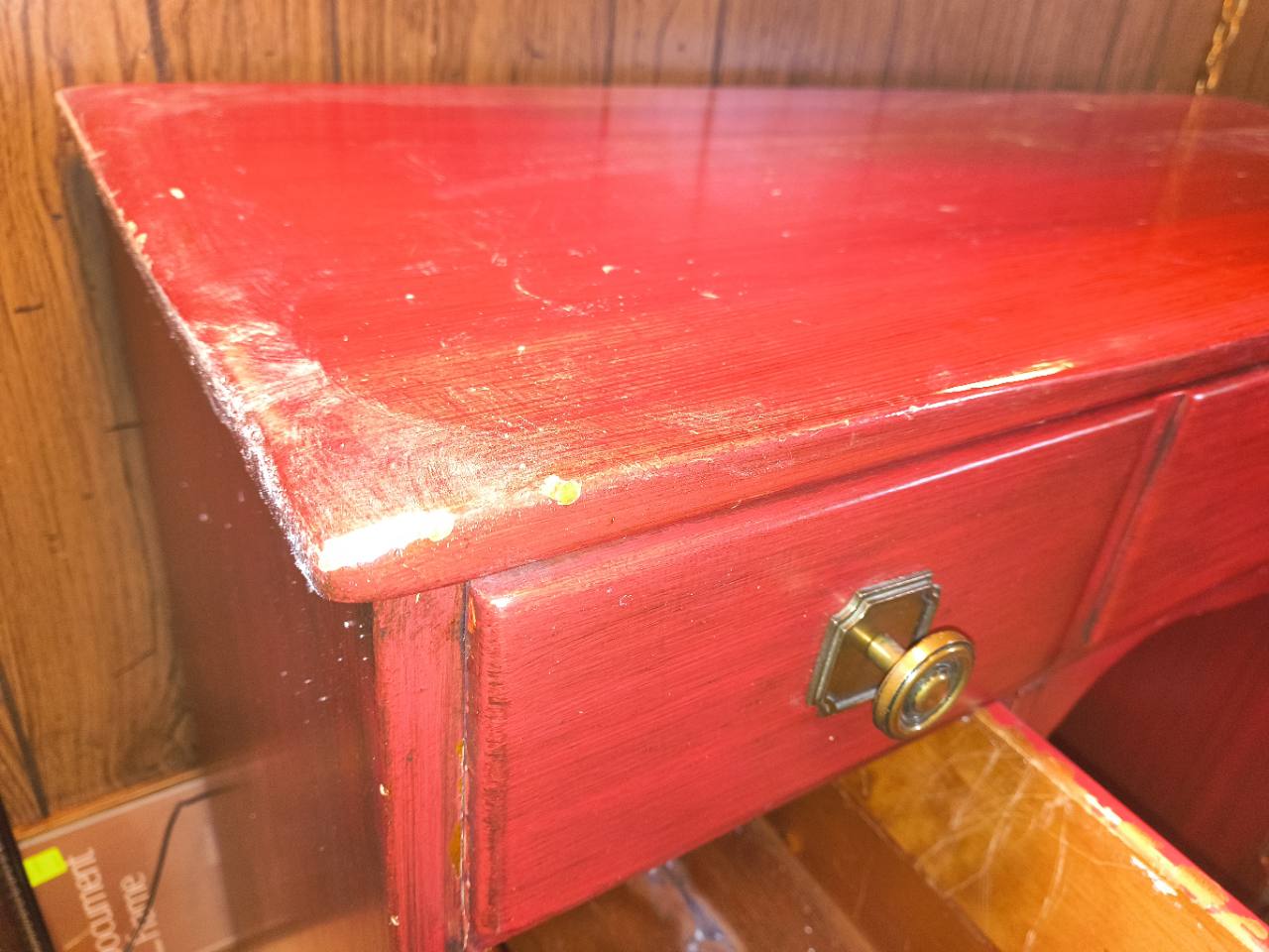 Vintage Cushman Colonial Creations Kneehole Desk – Bennington Vermont photo 9