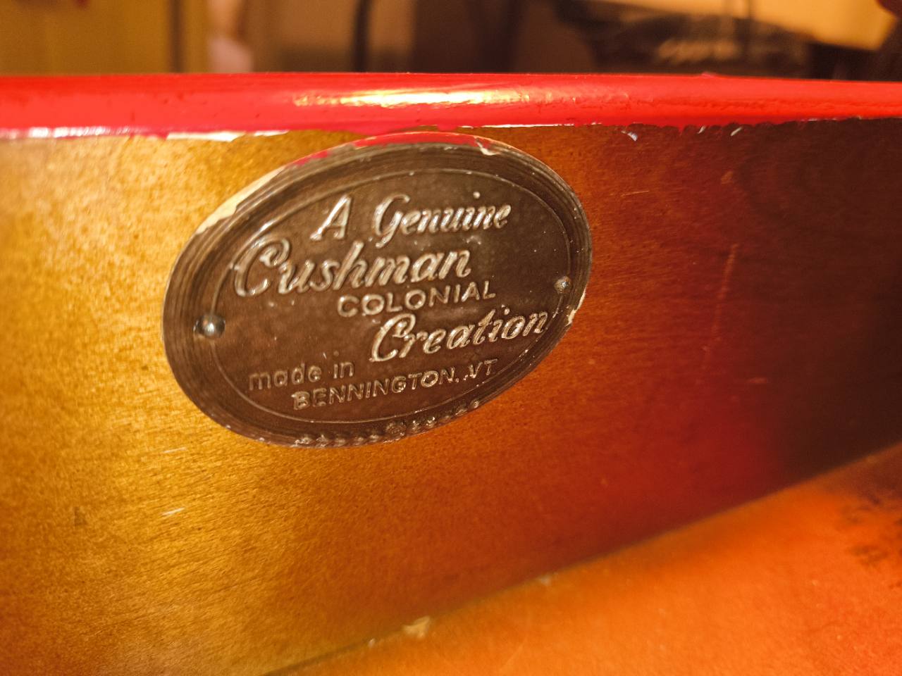 Vintage Cushman Colonial Creations Kneehole Desk – Bennington Vermont photo 10
