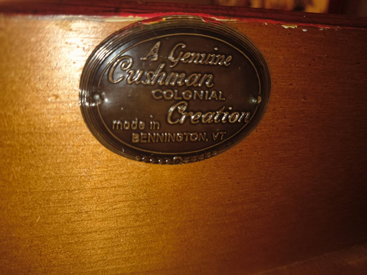 Vintage Cushman Colonial Creations 5-Drawer Chest – Bennington Vermont photo 2