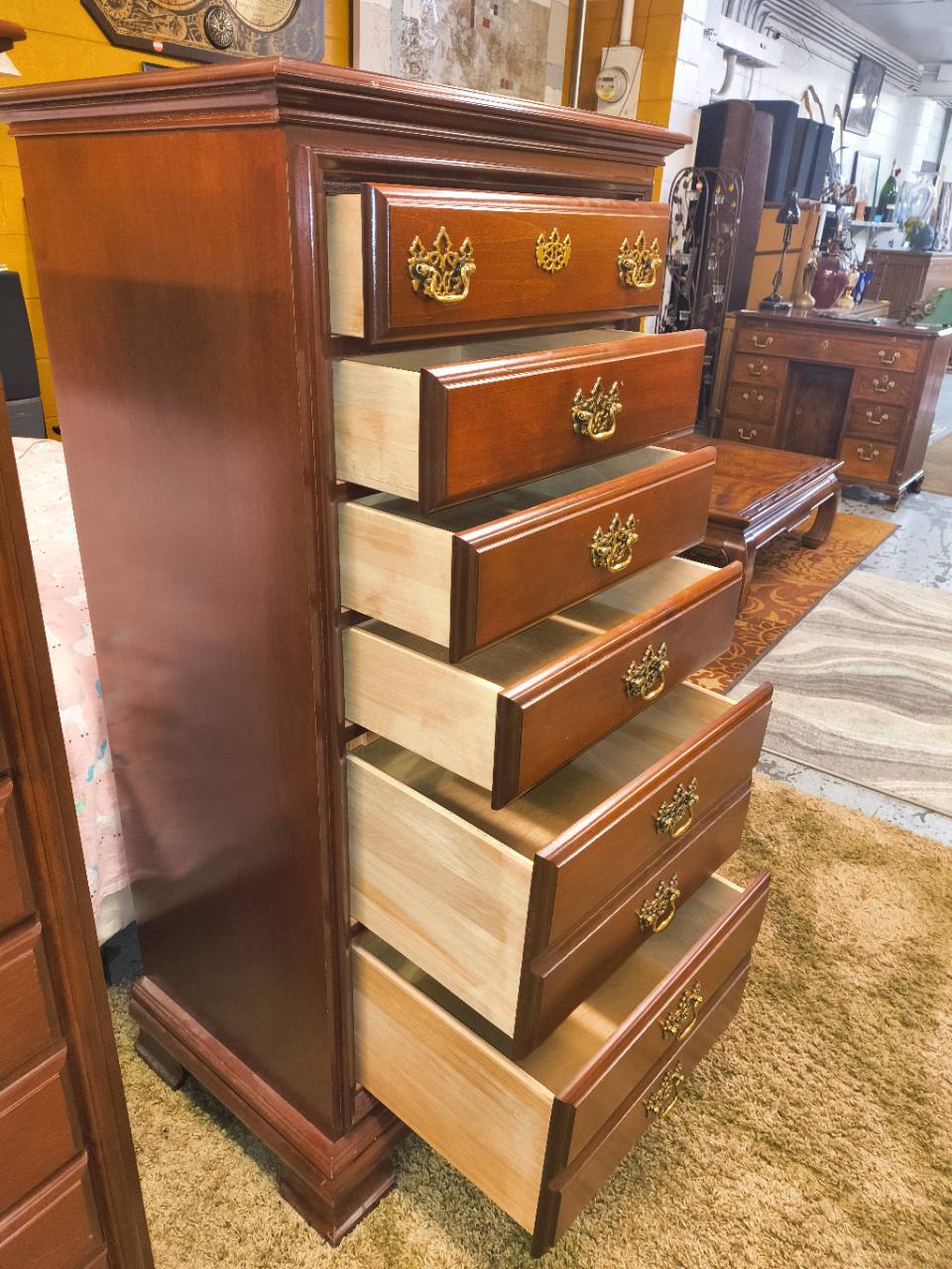 One Remaining – Vintage Cherry Tall / Lingerie Chest – $130 photo 2