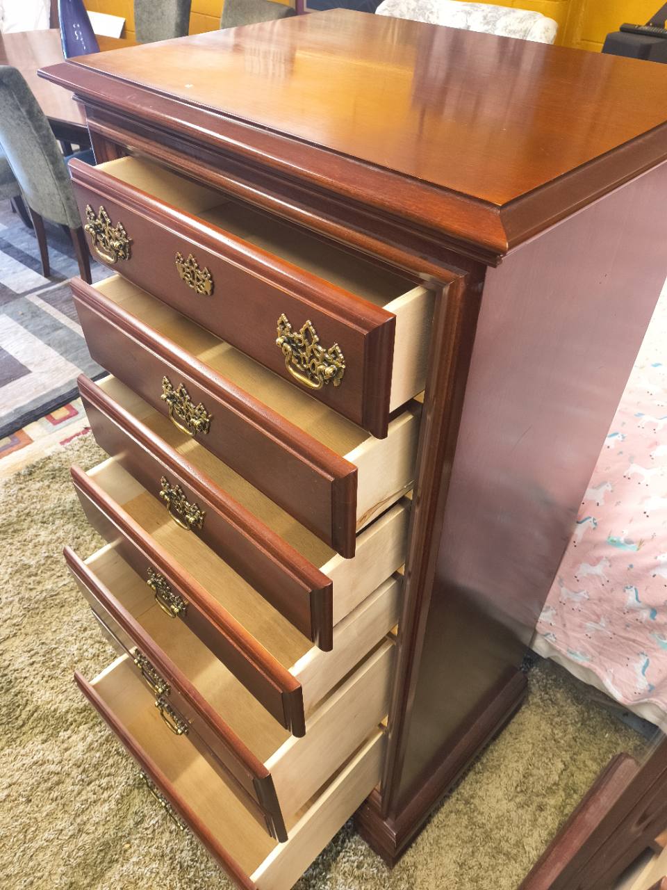 One Remaining – Vintage Cherry Tall / Lingerie Chest – $130 photo 4