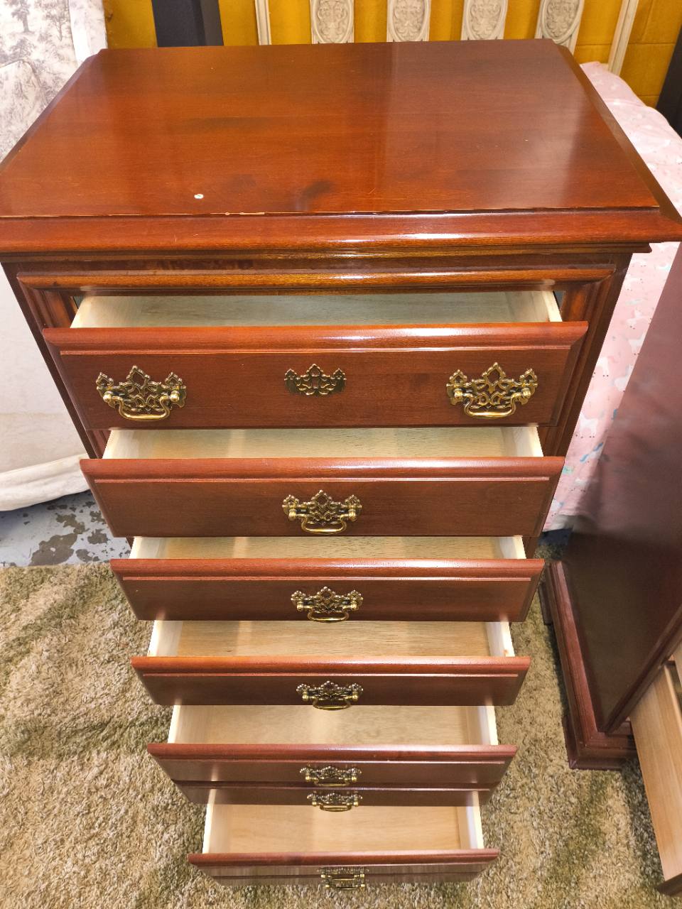 One Remaining – Vintage Cherry Tall / Lingerie Chest – $130 photo 5