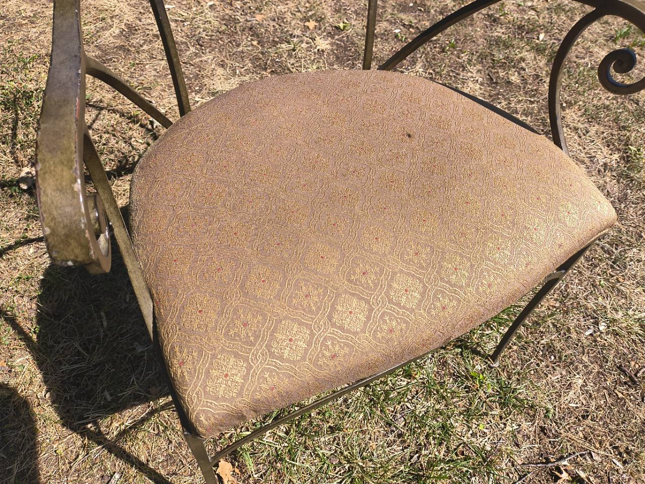 Drexel Heritage Set of 6 Upholstered Metal Dining Chairs photo 7
