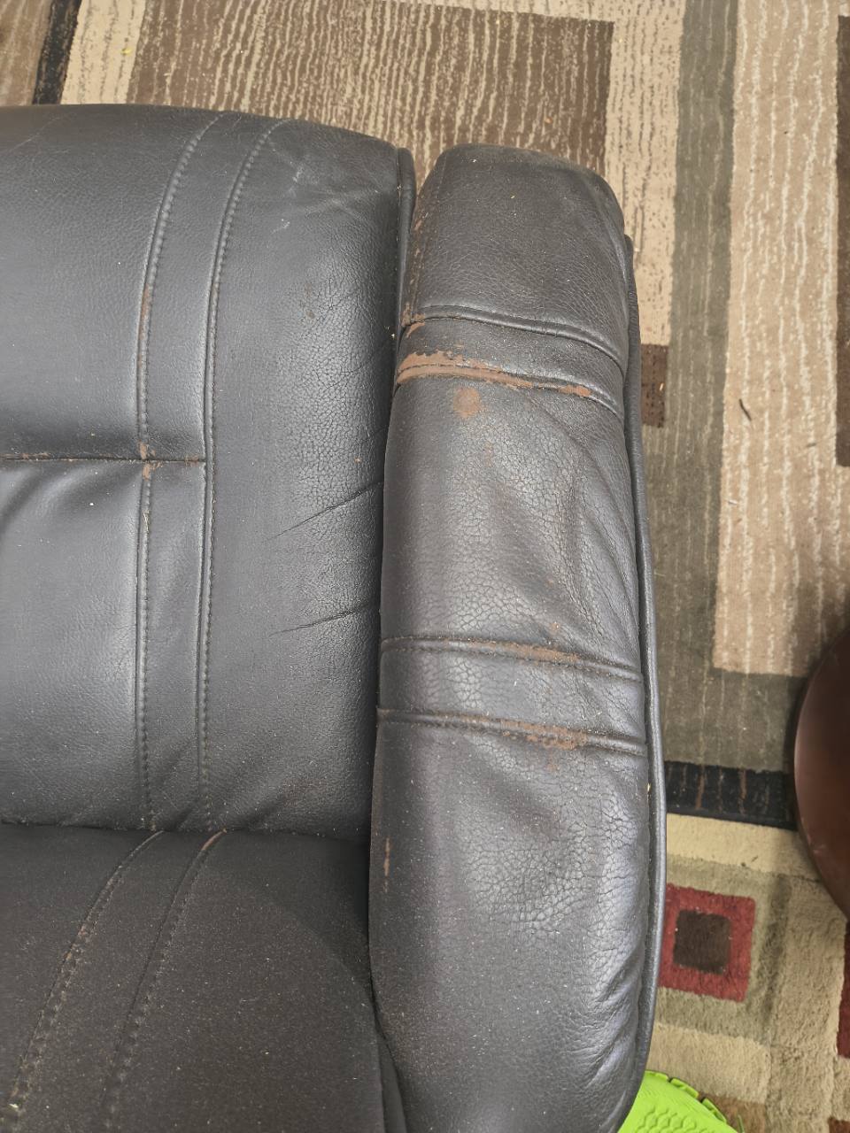 Black Swivel Lounge Chair & Ottoman – $35 AS-IS photo 3