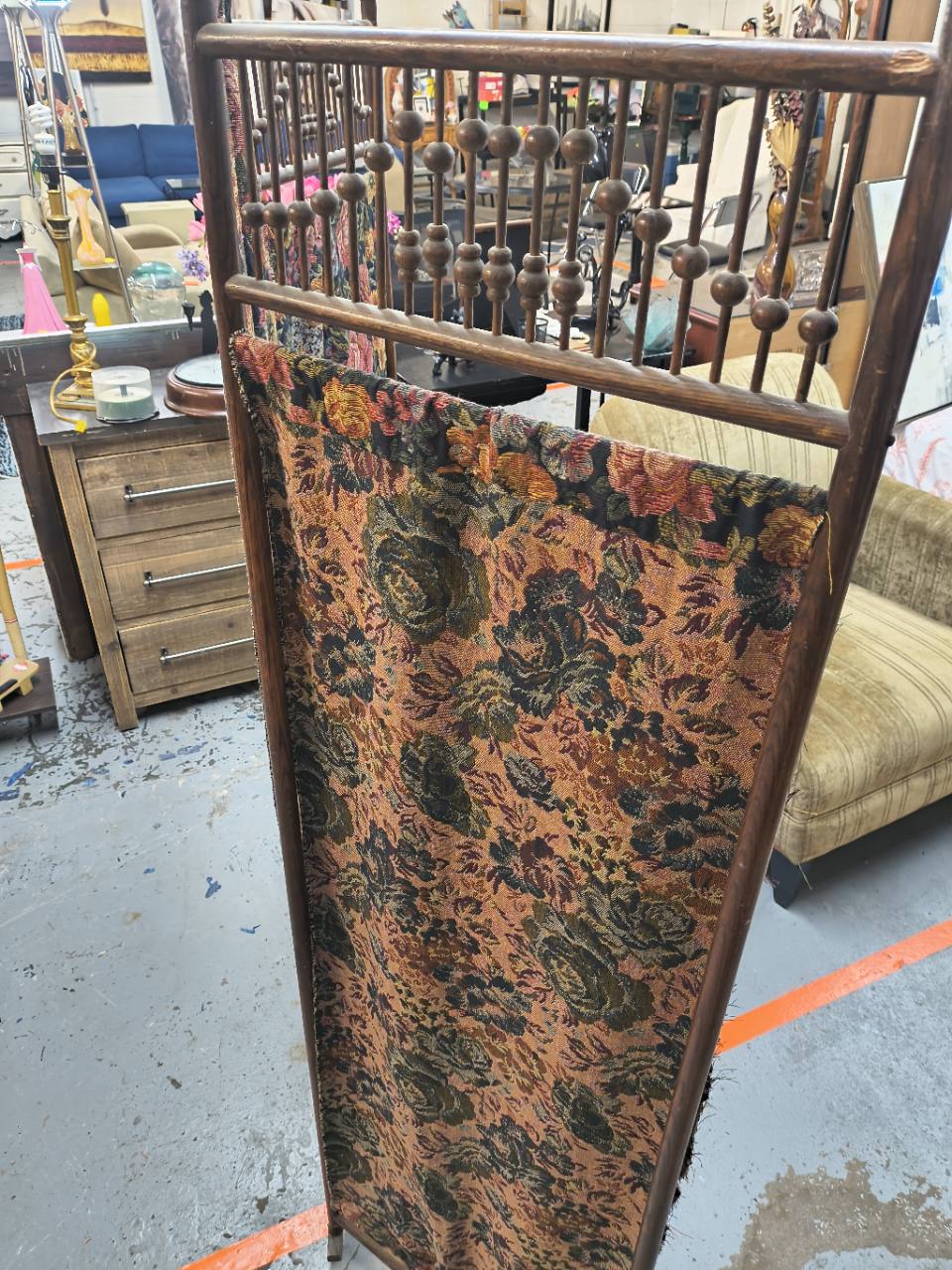 Victorian-Style 3-Panel Floral Folding Room Divider photo 4