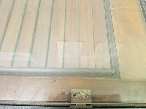 Repurposed Window Shutter Coffee Table with Glass Top photo 7