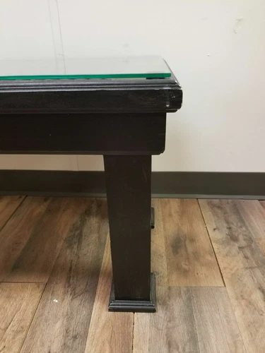 Repurposed Window Shutter Coffee Table with Glass Top photo 10