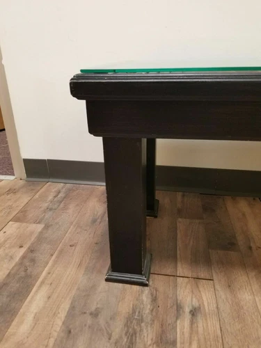 Repurposed Window Shutter Coffee Table with Glass Top photo 11