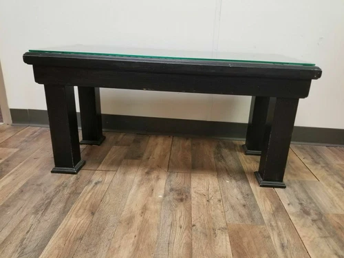 Repurposed Window Shutter Coffee Table with Glass Top photo 12