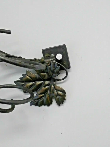 Silver Wrought Iron Floor and Wall Wine Rack Set photo 10