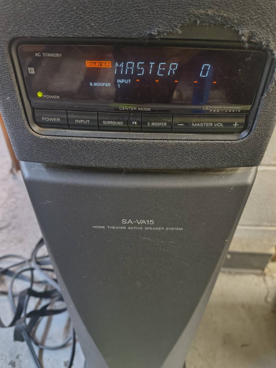 Sony SA-VA15 Powered Tower Speaker Pair with Original Remote photo 2