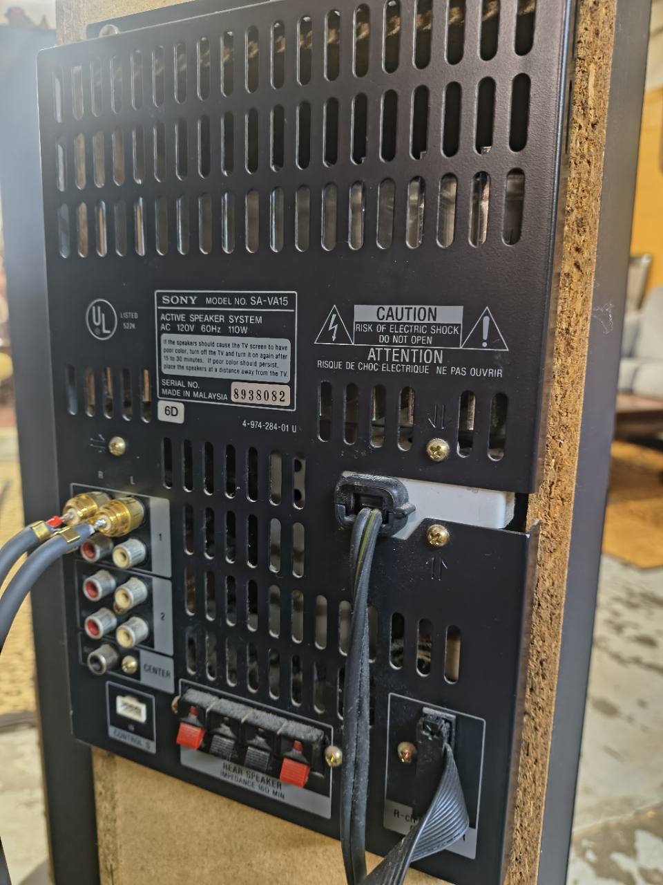 Sony SA-VA15 Powered Tower Speaker Pair with Original Remote photo 4